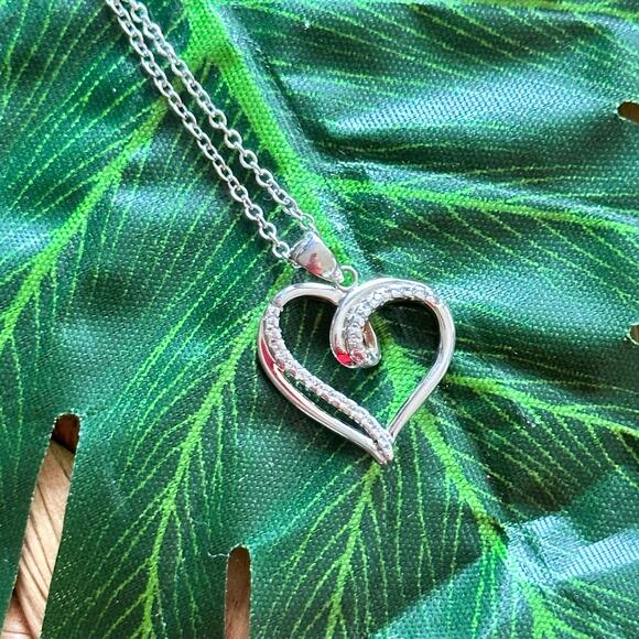 Torrid Jewelry - BOGO FREE SILVER HEART CRYSTAL NECKLACE